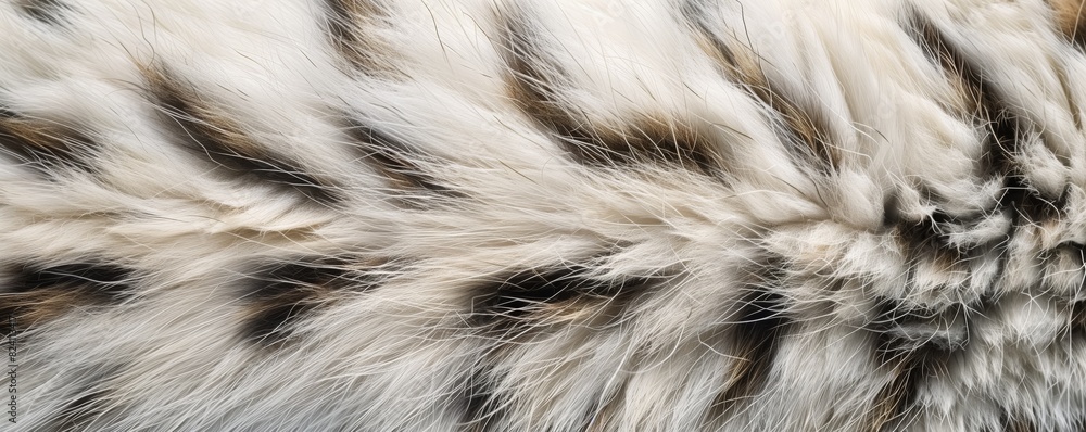 Detailed view of white tigers furry coat Detailed view of white tigers furry coat