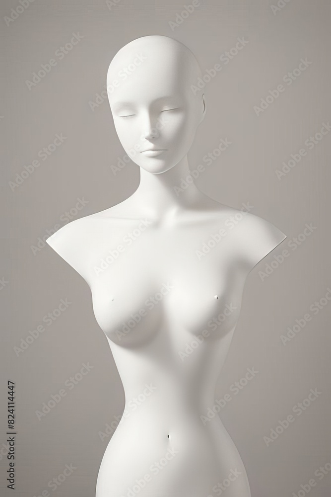 Un maniquí con indumentaria lisa para mockup de marcas de moda y ropa, modelo Un maniquí con indumentaria lisa para mockup de marcas de moda y ropa, modelo