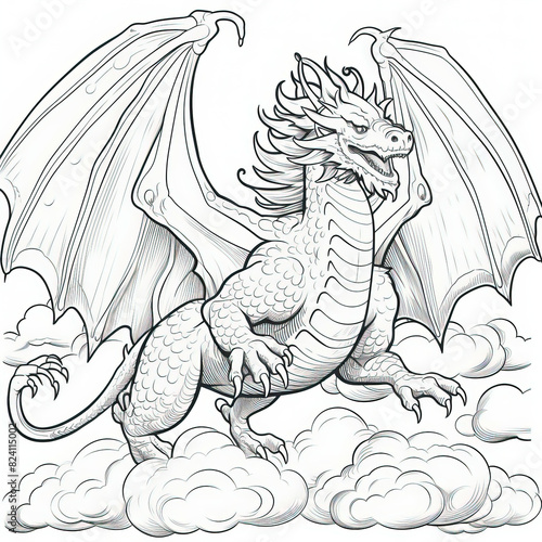  Printable Dragon Coloring Page  - Fun and Educational Coloring Activity