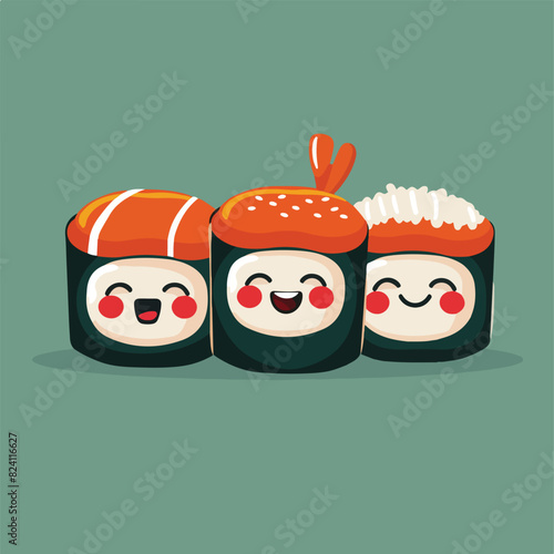 sushi character illustration