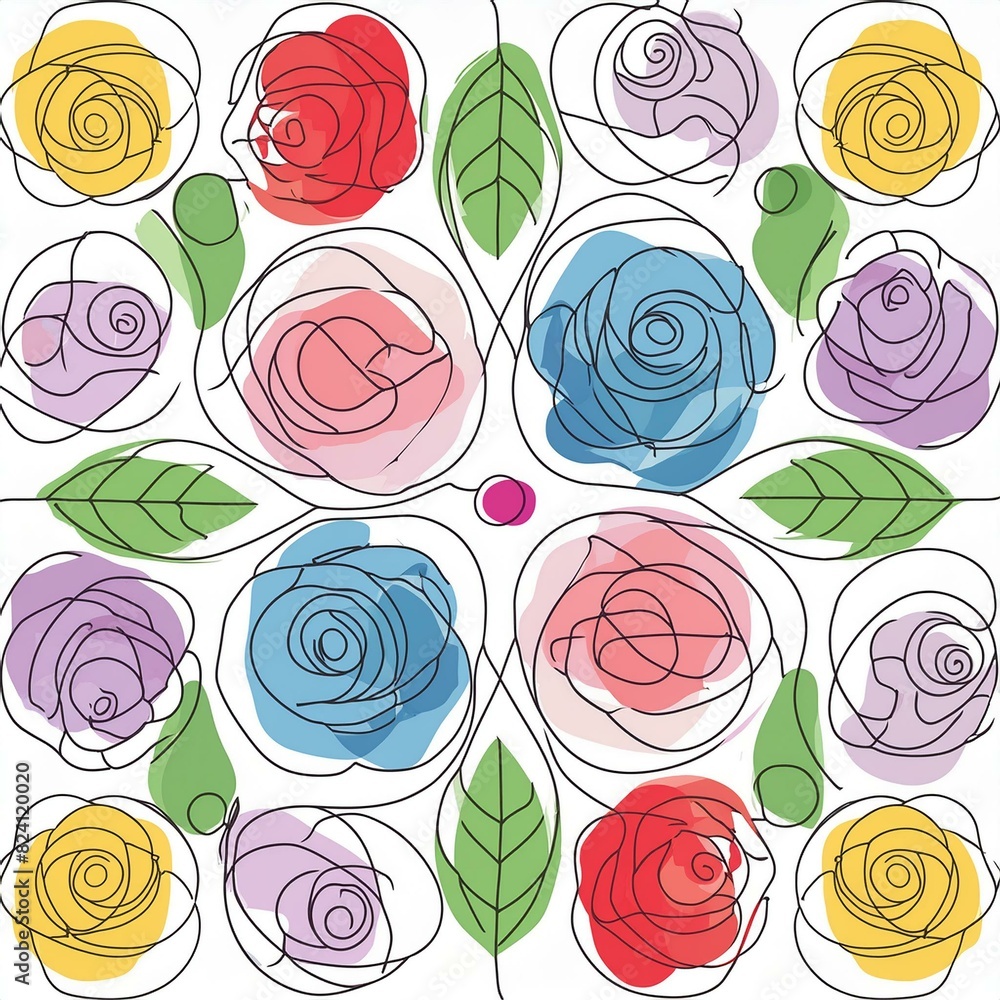 seamless pattern with roses seamless pattern with roses