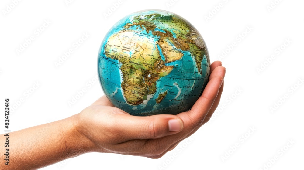 holding globe white background holding globe white background