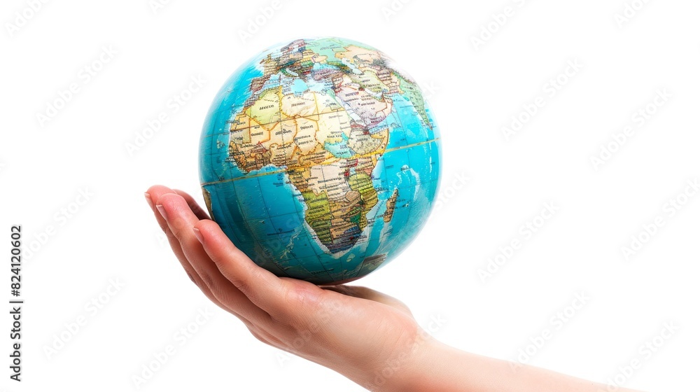 holding globe white background holding globe white background