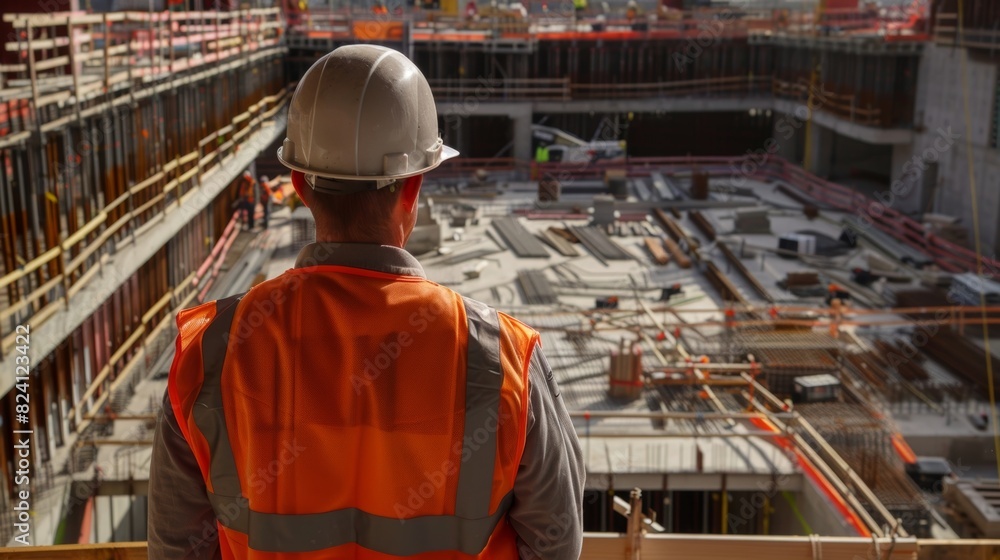 In the midst of a bustling construction site the site manager expertly oversees multiple projects and ensures everything runs smoothly. In the midst of a bustling construction site the site manager expertly oversees multiple projects and ensures everything runs smoothly.