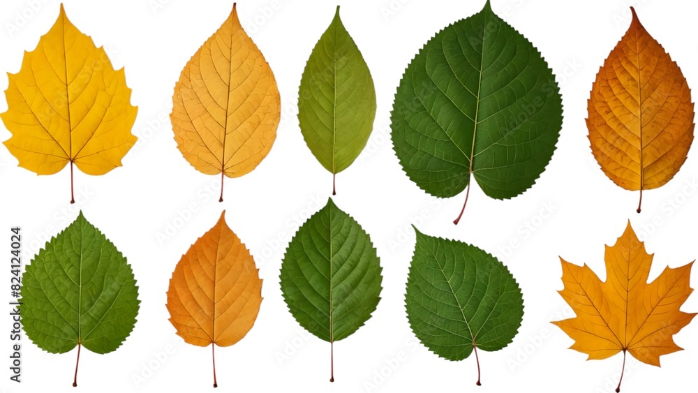 Set of leaf isolated on white background Set of leaf isolated on white background