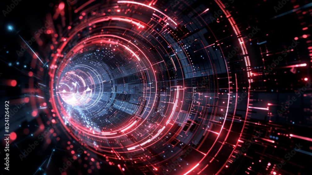 Obraz premium illustration technology futuristic