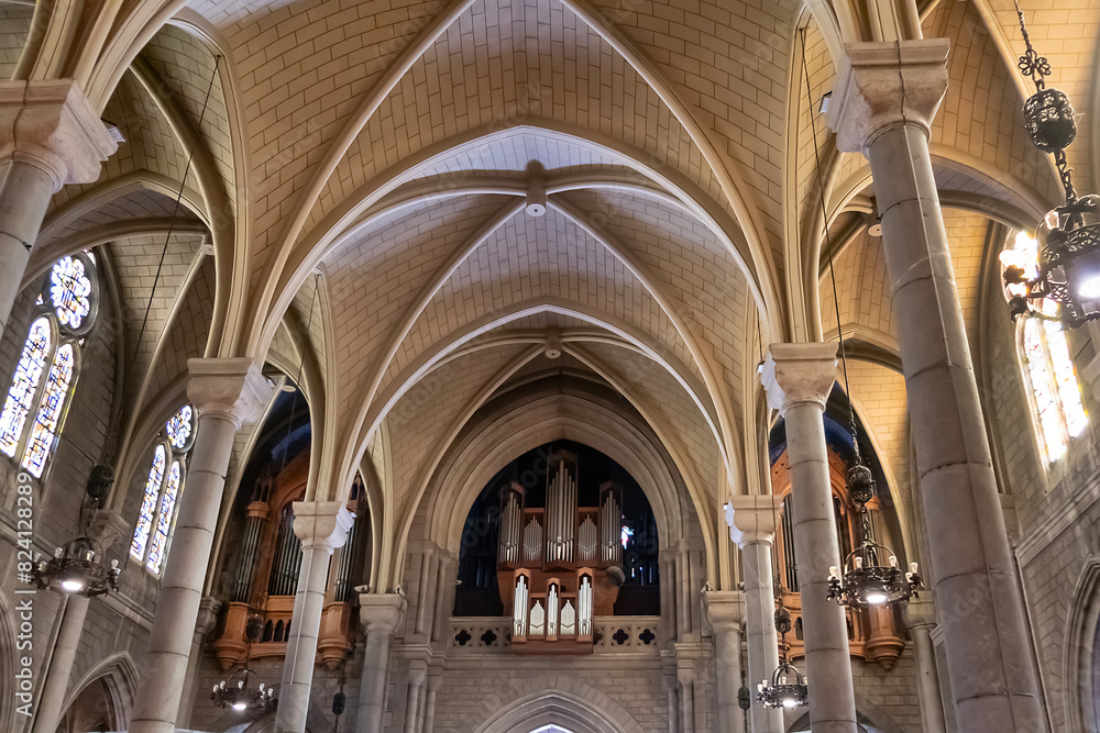 Nice Cathedral Rome Interior of Roman Catholic Basilica of Notre Dame de Nice (Basilique de ...