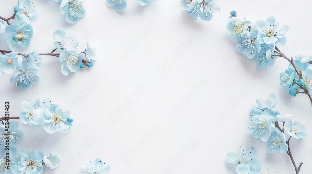 Serene Elegance - Minimalistic White Background with Subtle Pastel Blue Accents for a Contemporary Look Serene Elegance - Minimalistic White Background with Subtle Pastel Blue Accents for a Contemporary Look