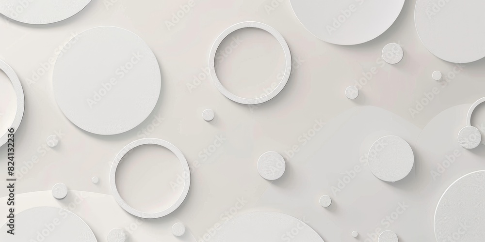 Minimalist Geometric Background with Light Circles in Soft Gray Tones Minimalist Geometric Background with Light Circles in Soft Gray Tones