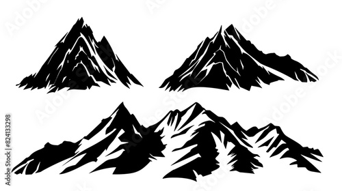 silhouette illustration Mountain vector SVG