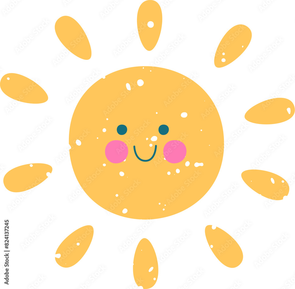 Sun Character Splash Texture Sun Character Splash Texture