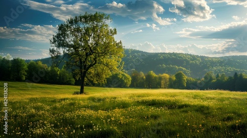 landscape of spring  winter  summer and autumn