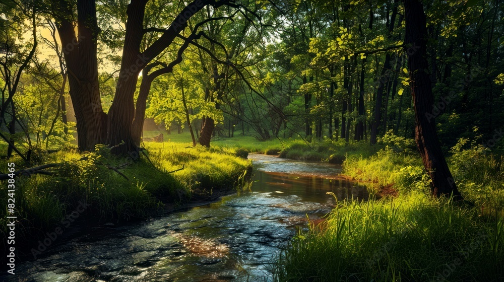 Obraz premium landscape of spring winter summer and autumn