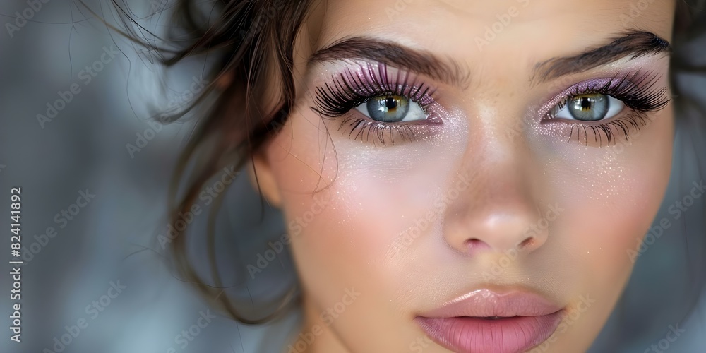 Natures model flaunting stunning eye makeup with lashes liner and mascara. Concept Natural Beauty, Eye Makeup, Lashes, Liner, Mascara Natures model flaunting stunning eye makeup with lashes liner and mascara. Concept Natural Beauty, Eye Makeup, Lashes, Liner, Mascara