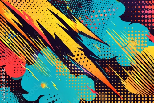 Wallpaper Mural Abstract pop-art style image with bright colors Torontodigital.ca