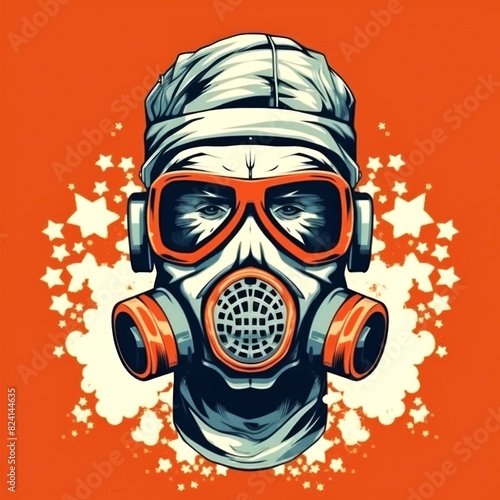 masker gas vector style © dropideas