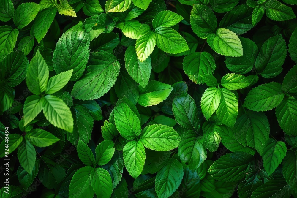 deep fresh green leaves texture background - generative ai deep fresh green leaves texture background - generative ai
