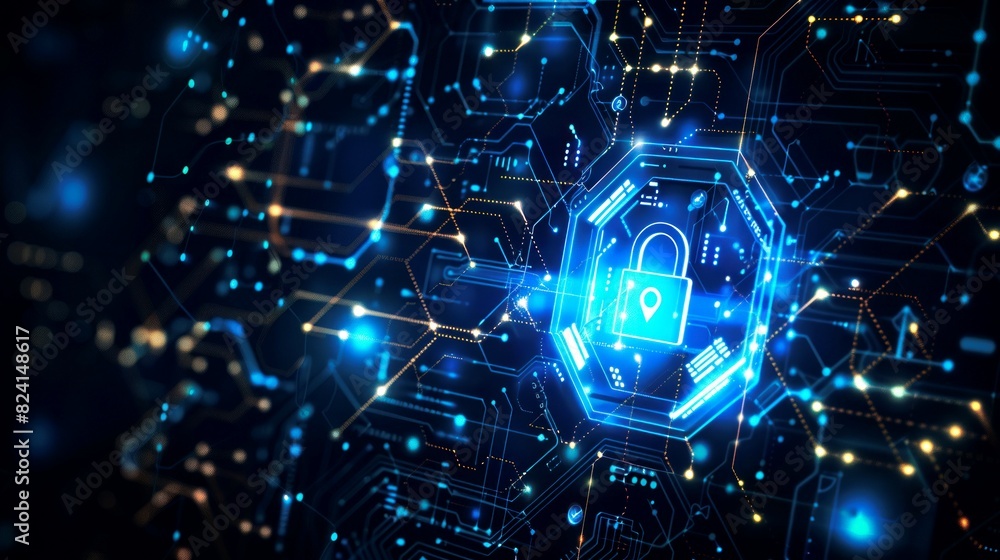 Fototapeta premium background digital security of network