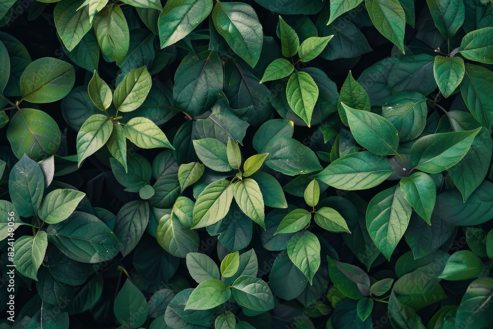 deep fresh green leaves texture background - generative ai deep fresh green leaves texture background - generative ai