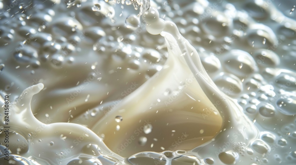 A detailed close-up shot of milk. Perfect for advertising or illustrating thirst-quenching beverages. A detailed close-up shot of milk. Perfect for advertising or illustrating thirst-quenching beverages.