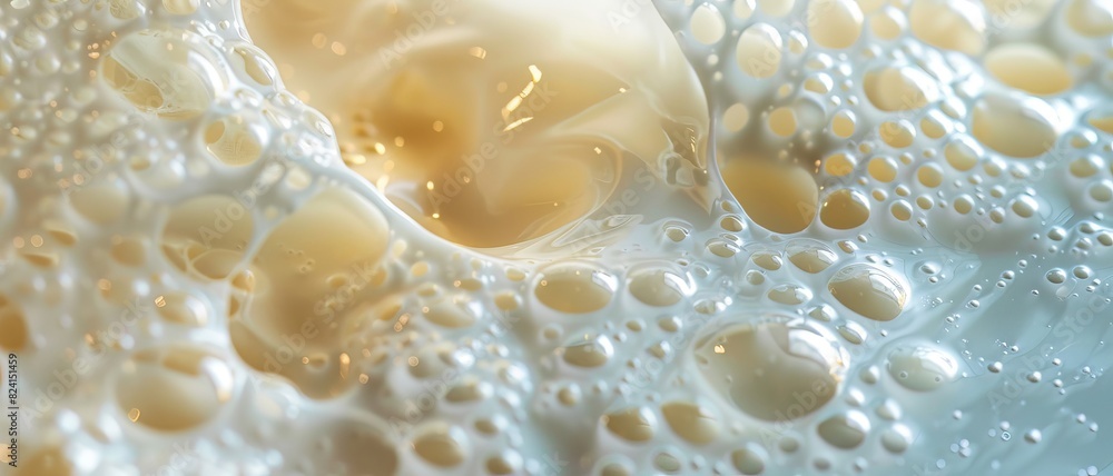 A detailed close-up shot of milk. Perfect for advertising or illustrating thirst-quenching beverages. A detailed close-up shot of milk. Perfect for advertising or illustrating thirst-quenching beverages.