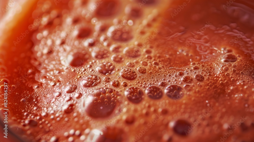 A detailed close-up shot of tomato juice. Perfect for advertising or illustrating thirst-quenching beverages. A detailed close-up shot of tomato juice. Perfect for advertising or illustrating thirst-quenching beverages.