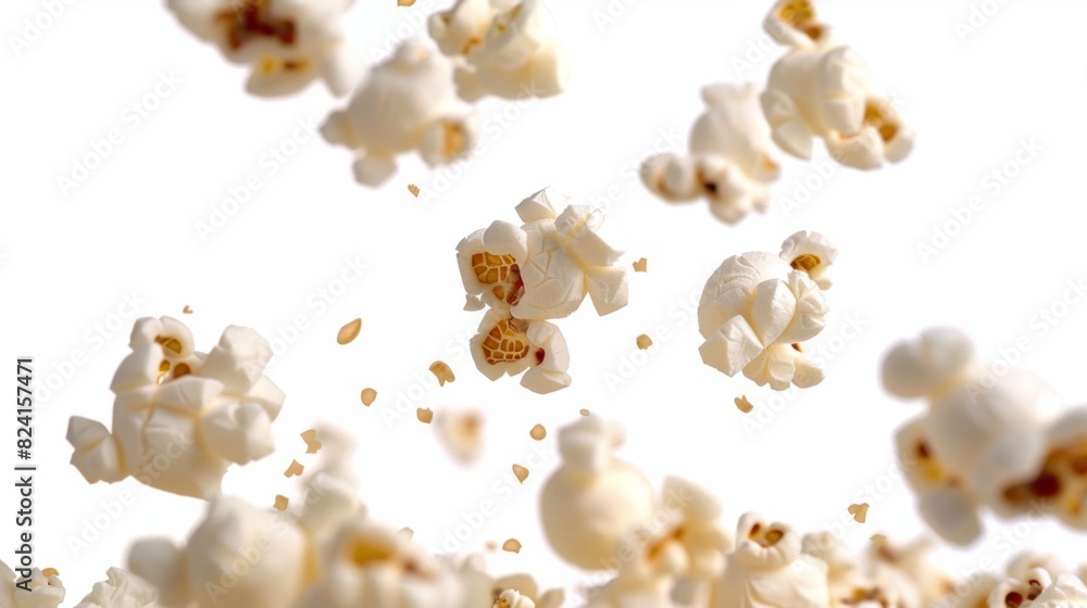 Popcorn flying in the air generative ai Popcorn flying in the air generative ai
