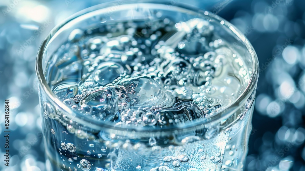 A detailed close-up shot of water. Perfect for advertising or illustrating thirst-quenching beverages. A detailed close-up shot of water. Perfect for advertising or illustrating thirst-quenching beverages.