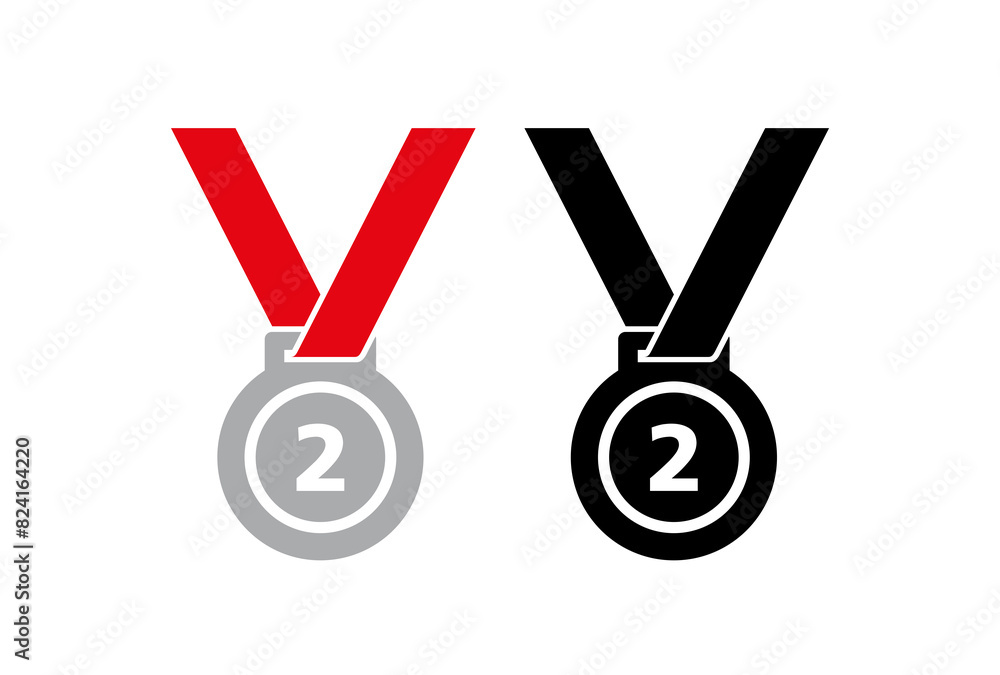 Medal icon. Symbol of victory, anniversary, award or sport. A special badge for achievements. Medal icon. Symbol of victory, anniversary, award or sport. A special badge for achievements.