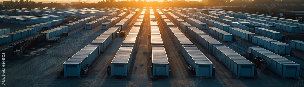 Aerial view of a large storage facility with multiple rows of units, captured at sunset with a warm, golden light illuminating the scene. Aerial view of a large storage facility with multiple rows of units, captured at sunset with a warm, golden light illuminating the scene.