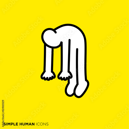 シンプルな人間のアイコンシリーズ,吊るされる人