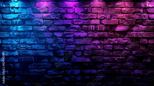 illustration wall of brick and neon