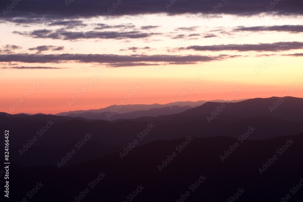 Great Smoky Mountains National Park Scenic Sunrise Landscape Great Smoky Mountains National Park Scenic Sunrise Landscape