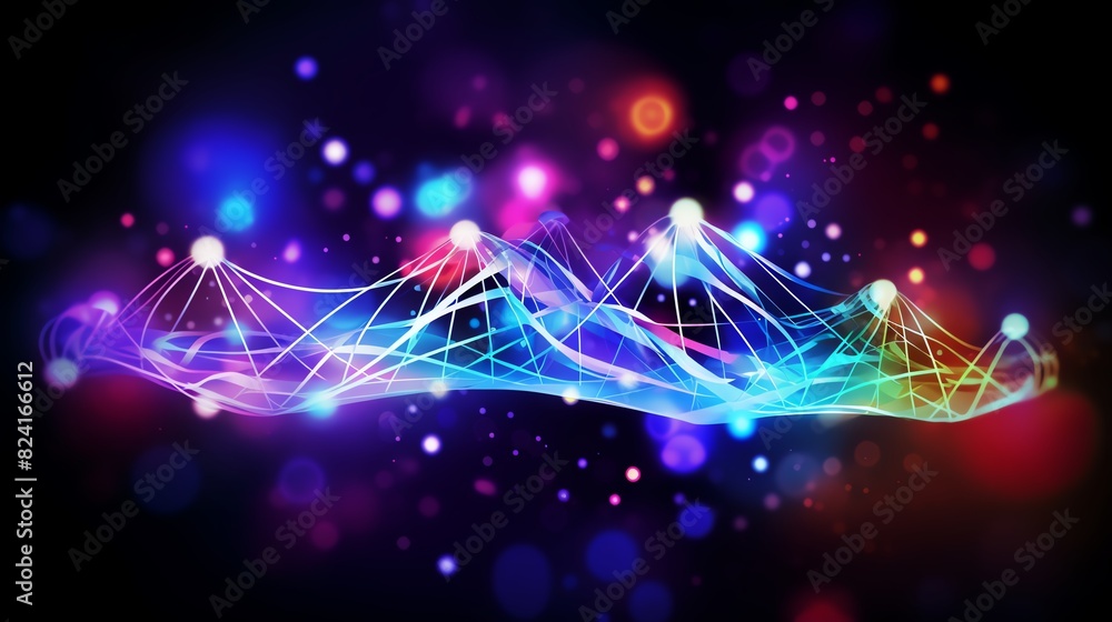 Wireless network and connection abstract data background with wifi symbol Wireless network and connection abstract data background with wifi symbol