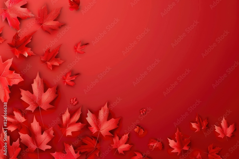 Canada Day Poster design, copy space - generative ai Canada Day Poster design, copy space - generative ai