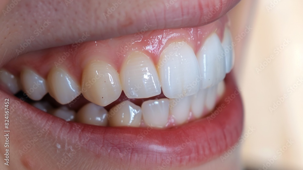 Fototapeta premium before and after teeth whitening transformation generative ai