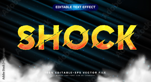 Shock electric style Editable Text Effect Template