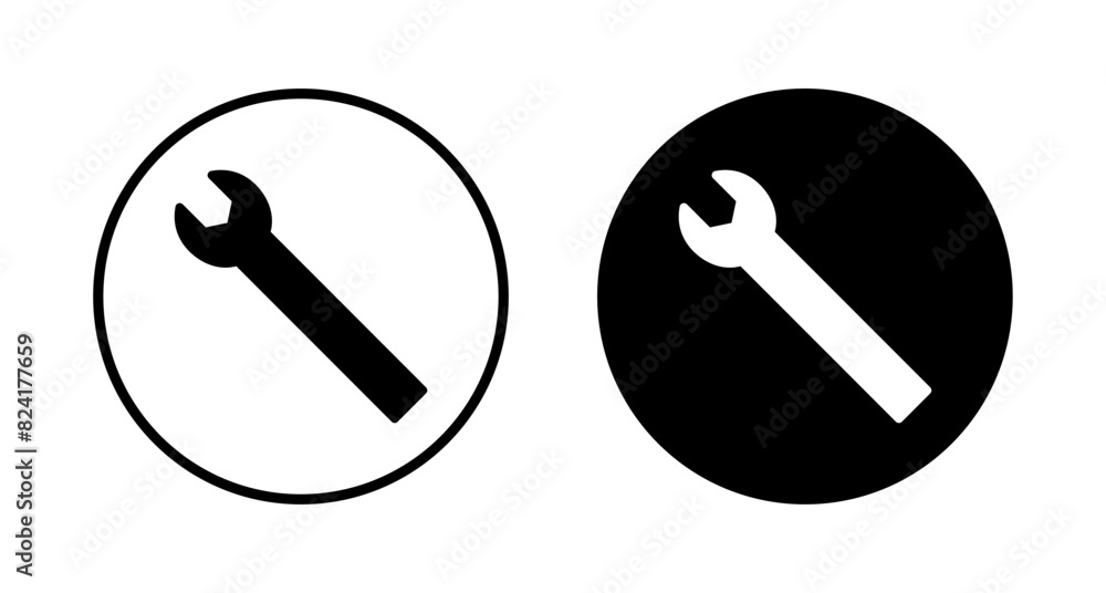 wrench icon vector isolated on white background. Wrench vector icon. Spanner symbol wrench icon vector isolated on white background. Wrench vector icon. Spanner symbol
