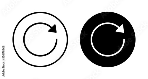 Refresh icon vector isolated on white background. Reload icon vector. Update icon. convert icon
