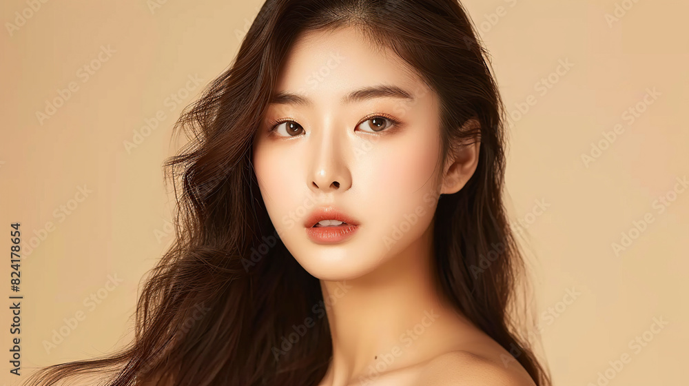 Portrait of a woman, with soft lighting and a serene expression Portrait of a woman, with soft lighting and a serene expression