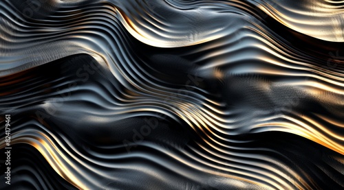 illustration 3D of fluid and wavy