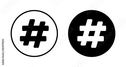 Hashtag icon vector isolated on white background. hashtag vector icon