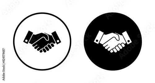 Business handshake icon vector isolated on white background. Handshake icon vector. contract agreement. Trust icon vector. Deal. Done. partnership icon