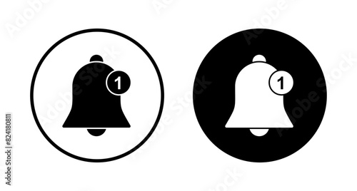 Bell Icon vector isolated on white background. Notification symbol. Bell vector icon