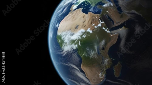 animated footage of an earth globe. photo