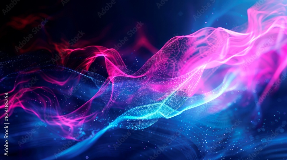 Obraz premium illustration abstract shine, speed, wavy colorful