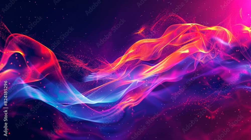 illustration abstract shine, speed, wavy colorful