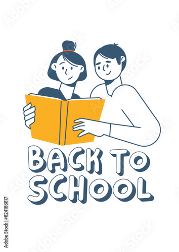 Back to school poster. Vector Design