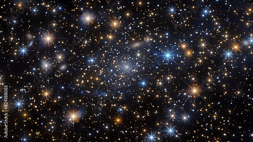 a deep space view of a galaxy filled with stars. The stars are of varying sizes and are distributed throughout the galaxy. 