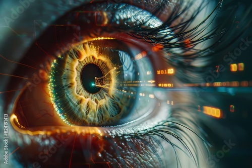 Realistic hologram of human eye 